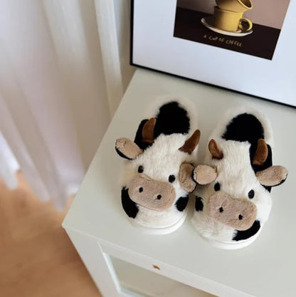 Her Cow Fuzzy Slipper