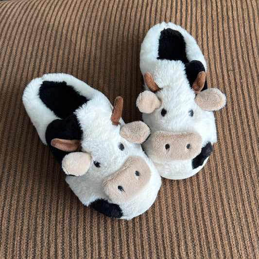 Her Cow Fuzzy Slipper