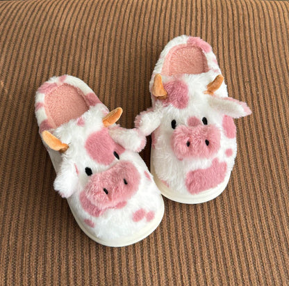 Her Cow Fuzzy Slipper